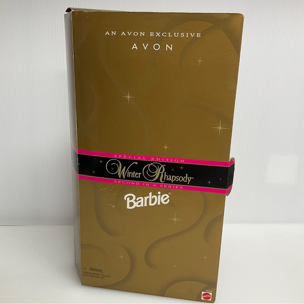 MATTEL x AVON Winter Rhapsody Barbie 2nd in Series Sealed NIB Pink & Plaid Pink - Picture 4 of 11